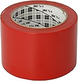 3M General Purpose Vinyl Tape 764 Red, 3 in x 36 yd 5.0 mil (Pack of 1)