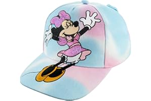 Disney Minnie Mouse Girls Baseball Cap - Attached Bow on Back Blue/Pink
