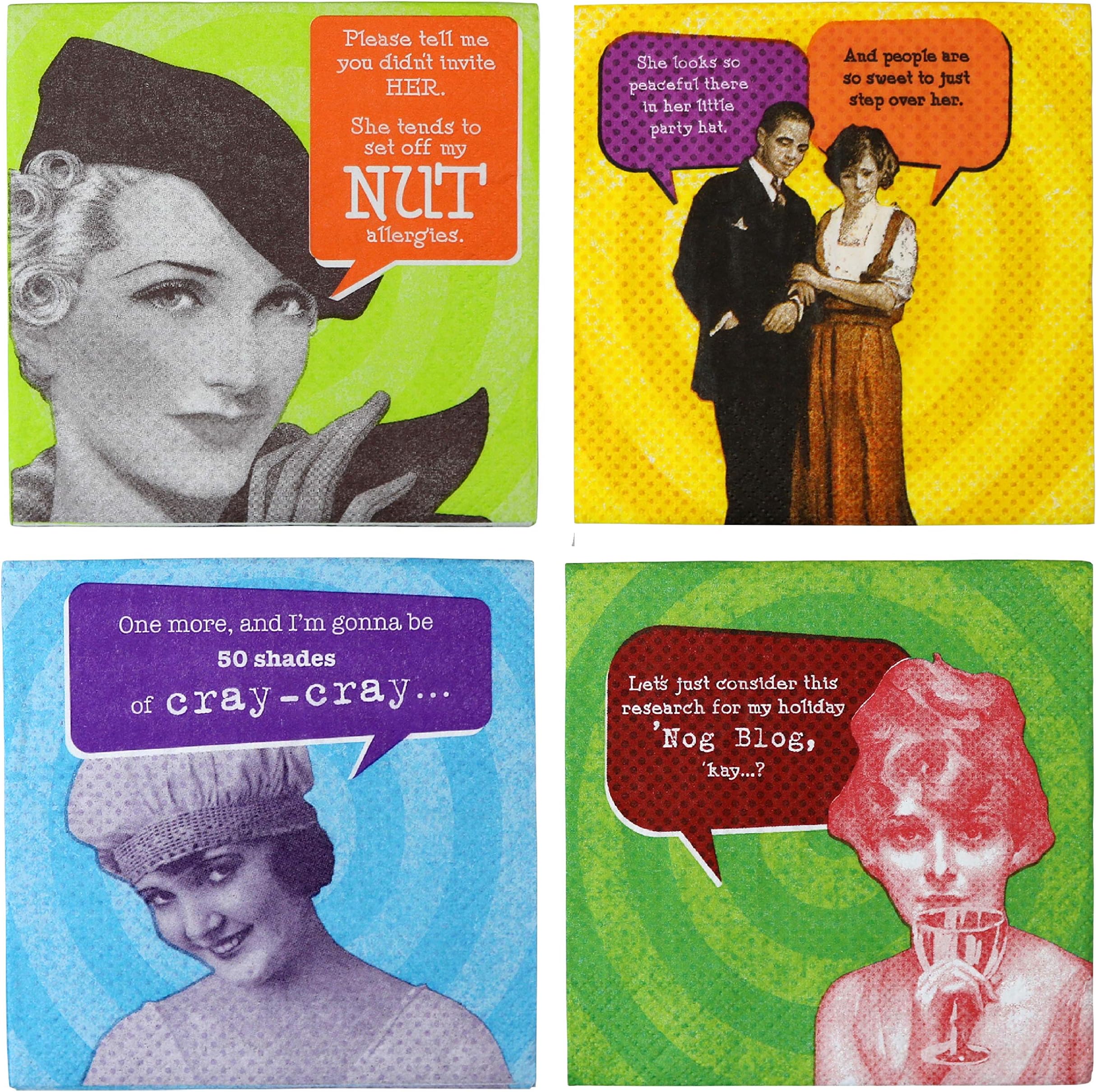 IM Proper Greetings 80 Count, Cocktail Drink Napkins with Funny Sayings, by