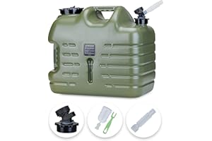 UPWOIGH 5 Gallon Water Jug, Camping Water Container,Truly No Leakage Water Storage,Large Military Green Water Tank,BPA Free Portable Emergency Water Containers for Outdoors Hiking Accessories