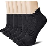 CS CELERSPORT 6 Pairs Ankle Athletic Running Socks Low Cut Sports Tab Socks for Men and Women