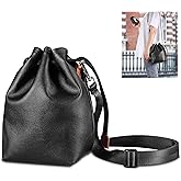 Yullmu Drawstring Camera Bag Soft Camera Pouch Handbag Lens Pouch Bag Thickened design with soft flannel lining with Mirrorless Cameras/Nikon/Canon/Sony/Fuji Camera Case