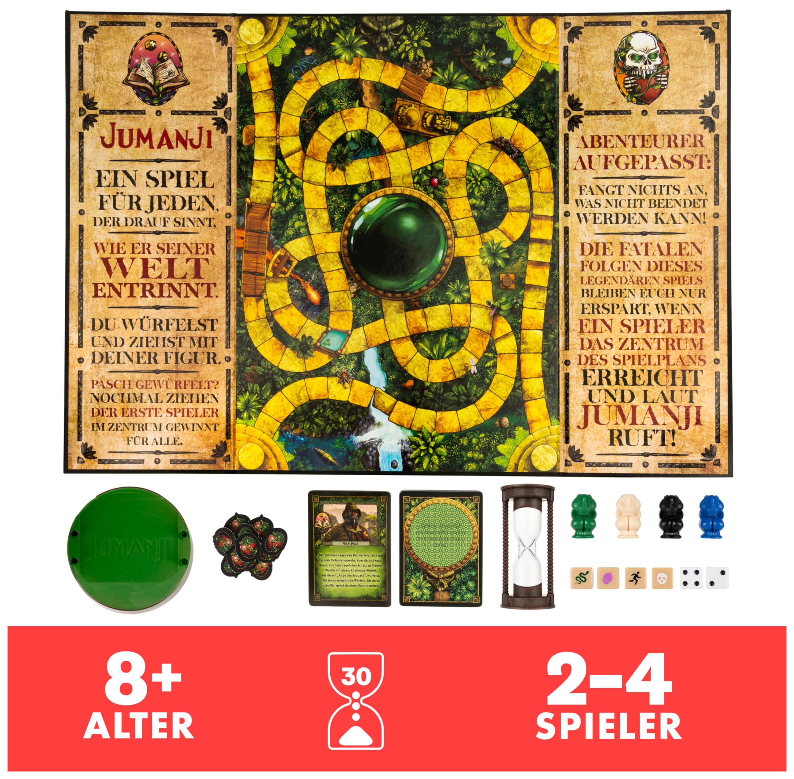 Spin Master Games - Jumanji - das actiongeladene Familienspiel für 2–4 mutige Abenteurer ab 8 Jahren - kooperatives Abenteuerspiel mit spannenden Challenges 2