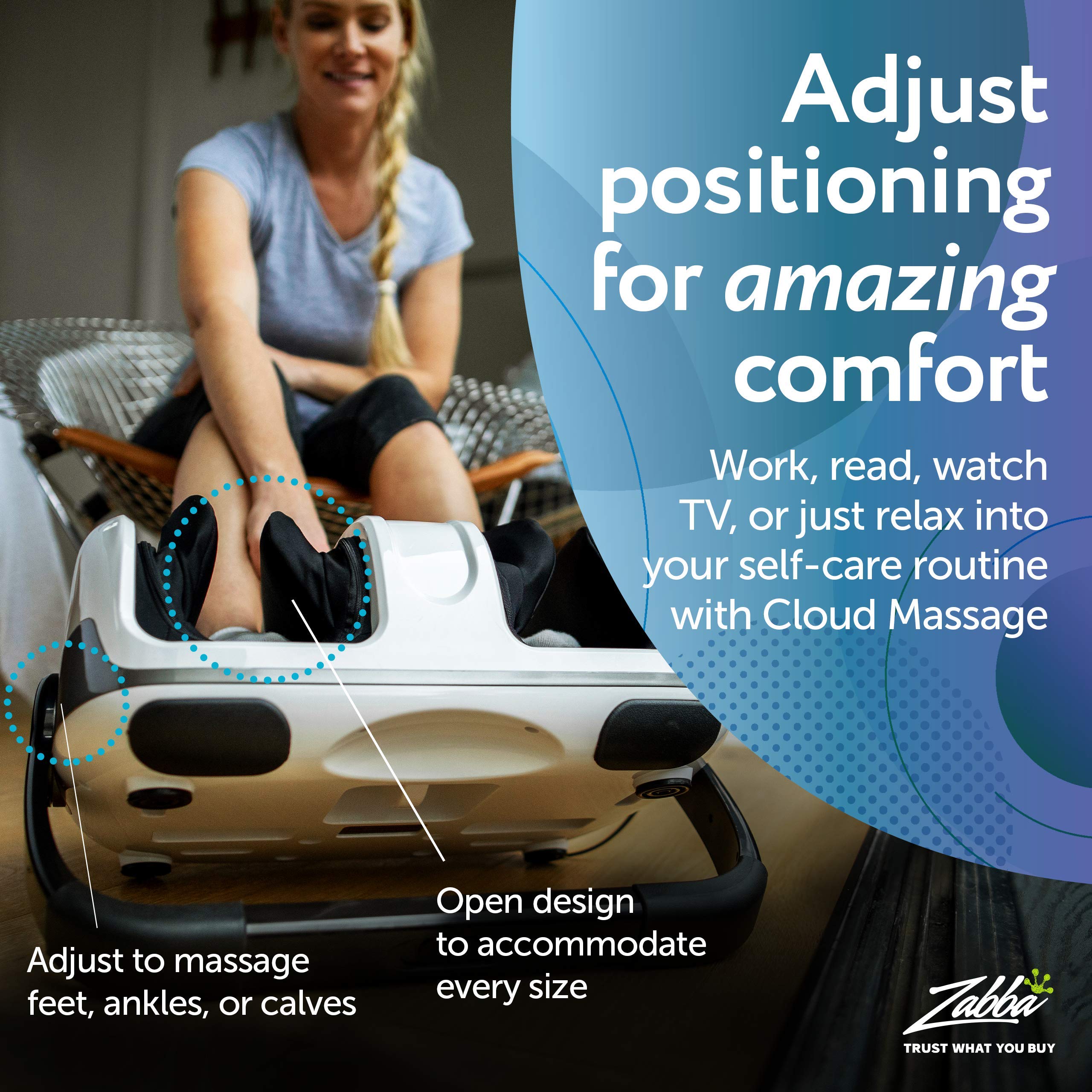 Cloud Massage Shiatsu Foot Massager Machine -Increases Blood Flow Circulation, Deep Kneading, with Heat Therapy -Deep Tissue, Plantar Fasciitis, Diabetics, Neuropathy