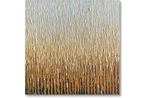 WINPEAK ART Large Hand Painted Brown Textured Oil Painting Contemporary Modern Abstract Wall Art for Living Room Relaxing Decor
