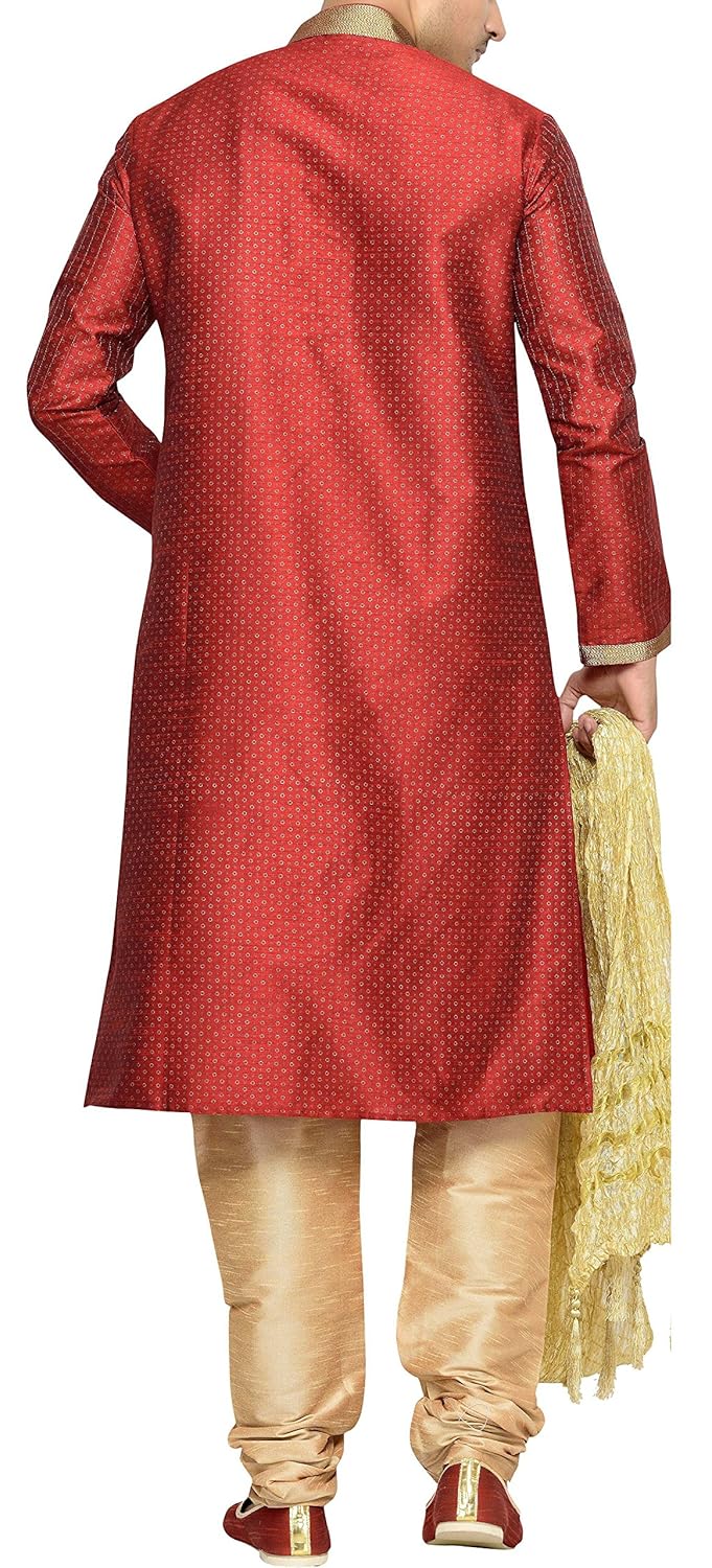 indian poshakh men's silk sherwani