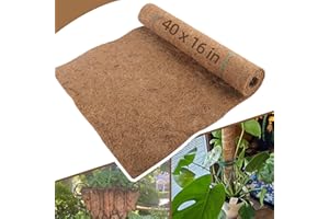 BIOTOLOT Coco Liner Roll 16x40 inch -Natural Coconut Fiber Mat for Hanging Baskets,Planter Window Box, Garden Decoration, Animal Pet Pad Liner