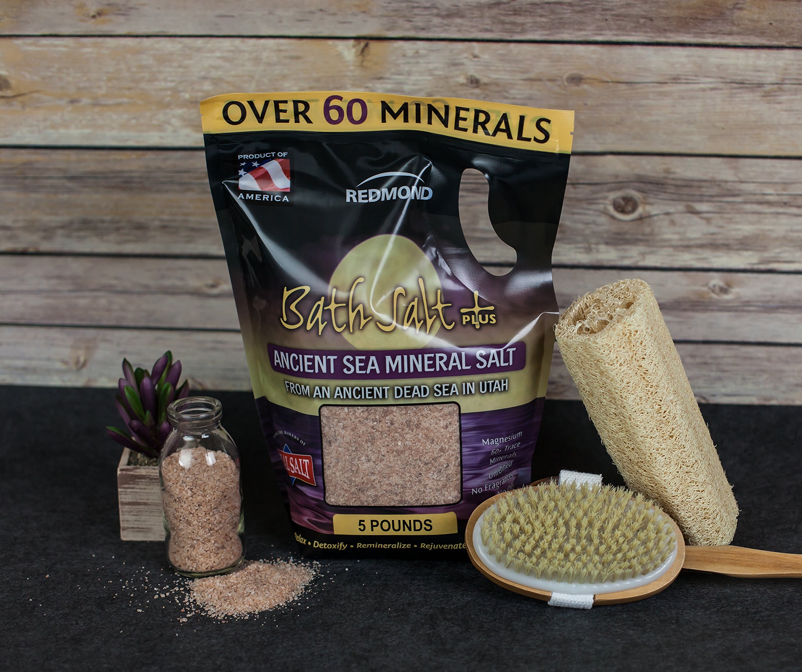 Galleon Redmond Bath Salt Plus, Ancient Sea Mineral Salt From An