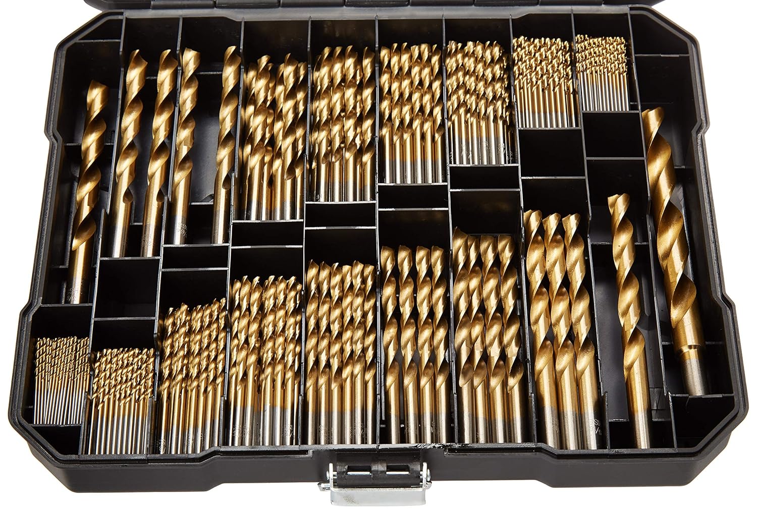 230 Pieces Titanium Twist Drill Bit Set, High Speed Steel, Size from 3/64" up to 1/2", Ideal for Wood/Steel/Aluminum/Zinc Alloy, with Hard Storage: Industrial & Scientific