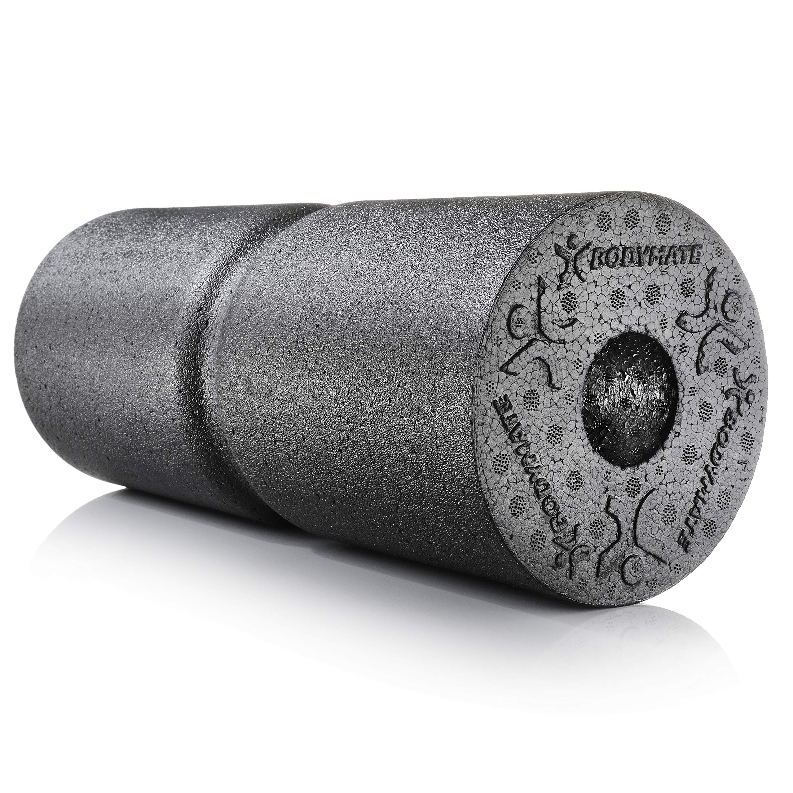 BODYMATE CARE Medium Hard Foam Roller 35 x 14 cm for Spine Relief + free E-Book