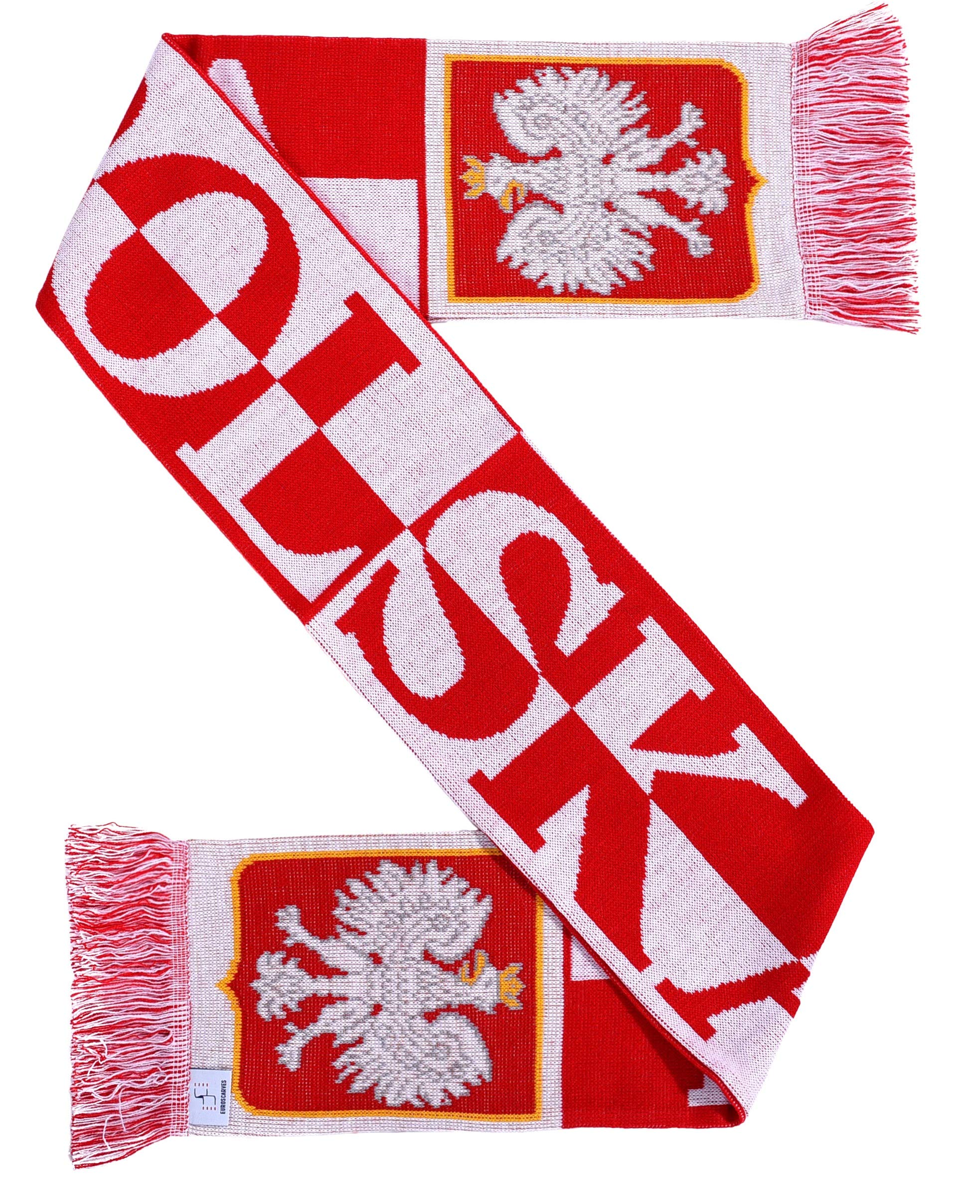 Polska Unisex Poland Soccer Knit Scarf, Aviation, One Size