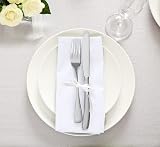 Utopia Kitchen Cloth Napkins 12 Pack 46x46cm White Cotton Blend Washable view 5