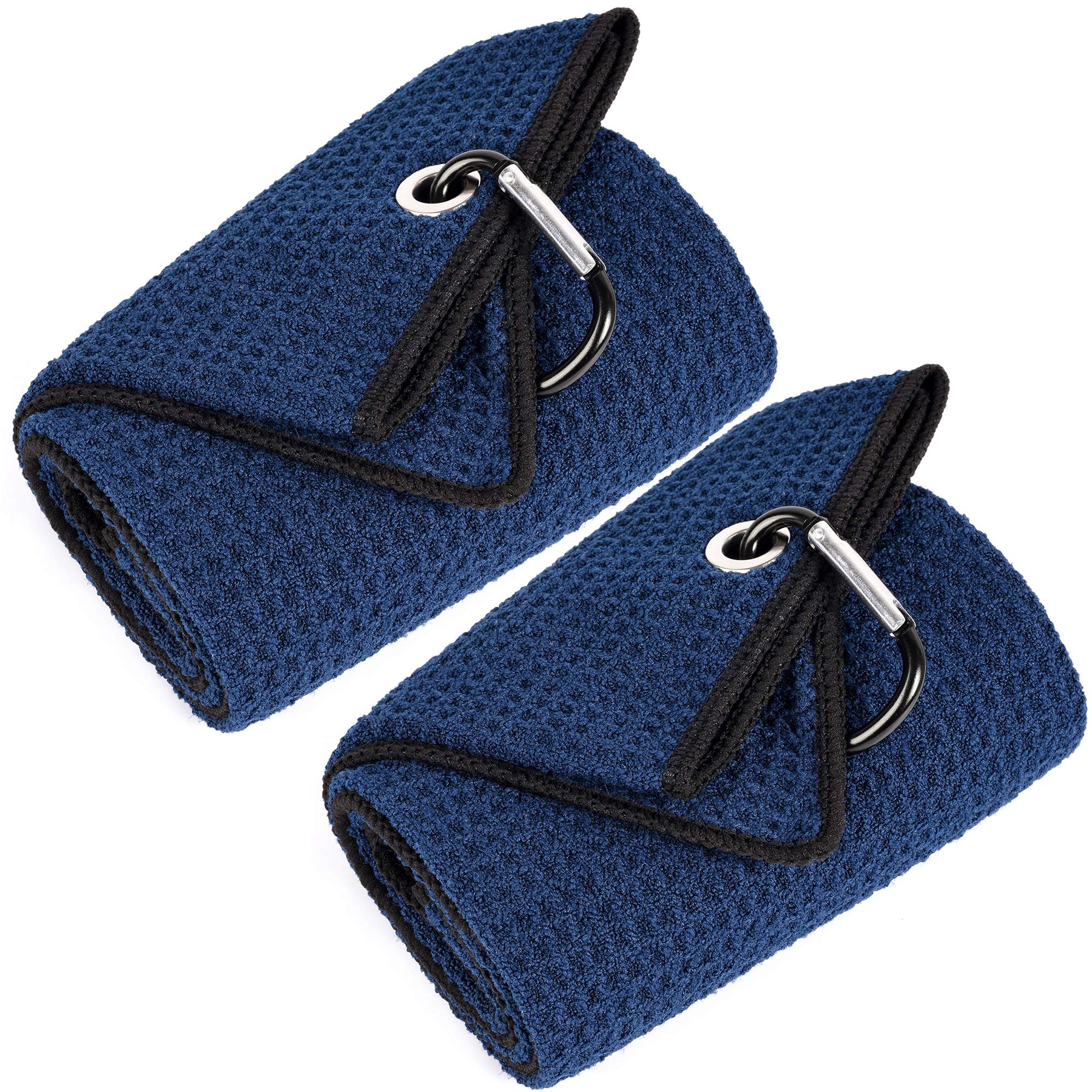 Mile High Life Golf Towel | Tri-fold Waffle Towels | Premium Microfiber Fabric | wiith Heavy Duty Carabiner Clip