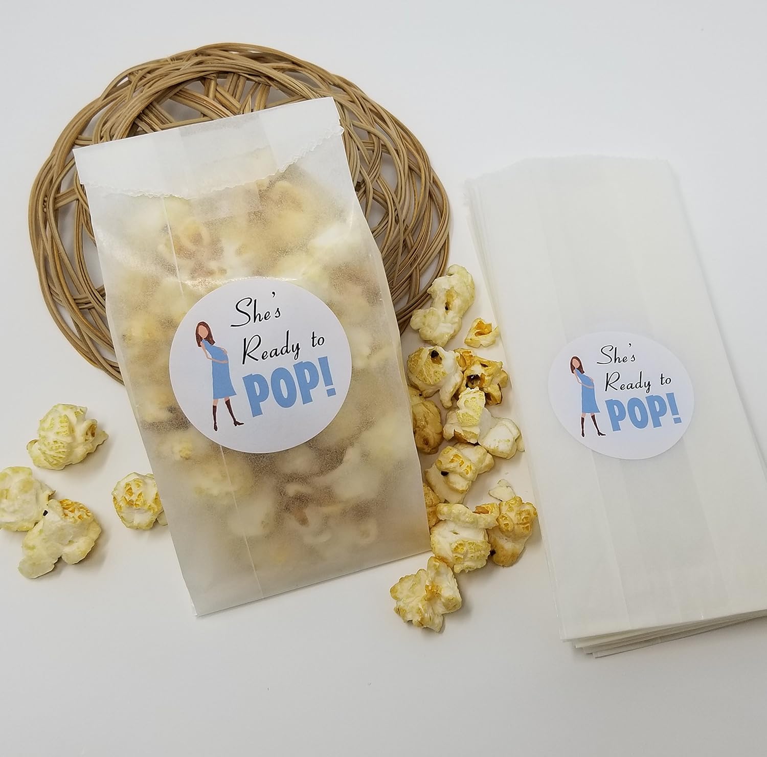 Popcorn favor bags Candy favor bags Baby Boy Shower