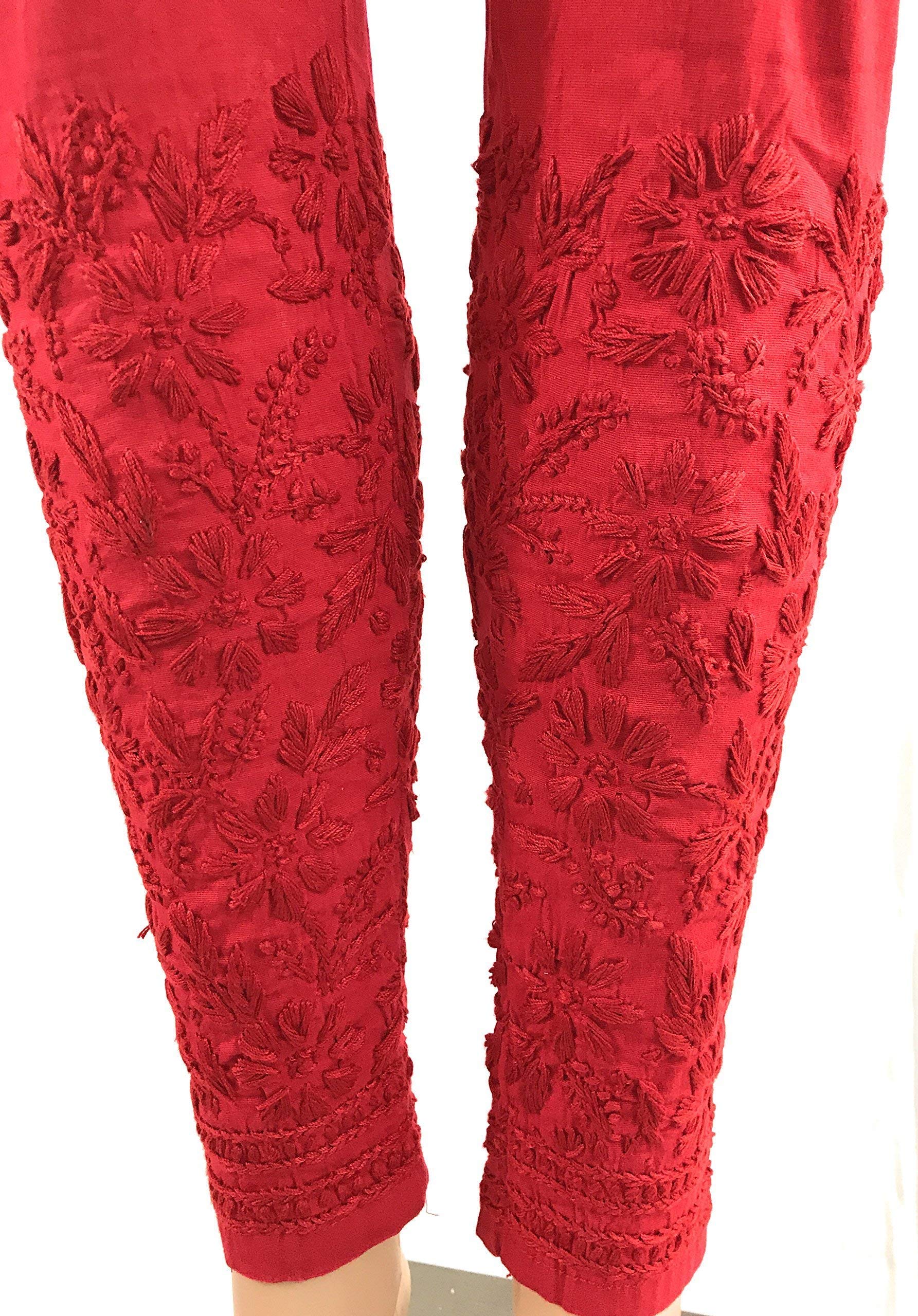 chikankari leggings