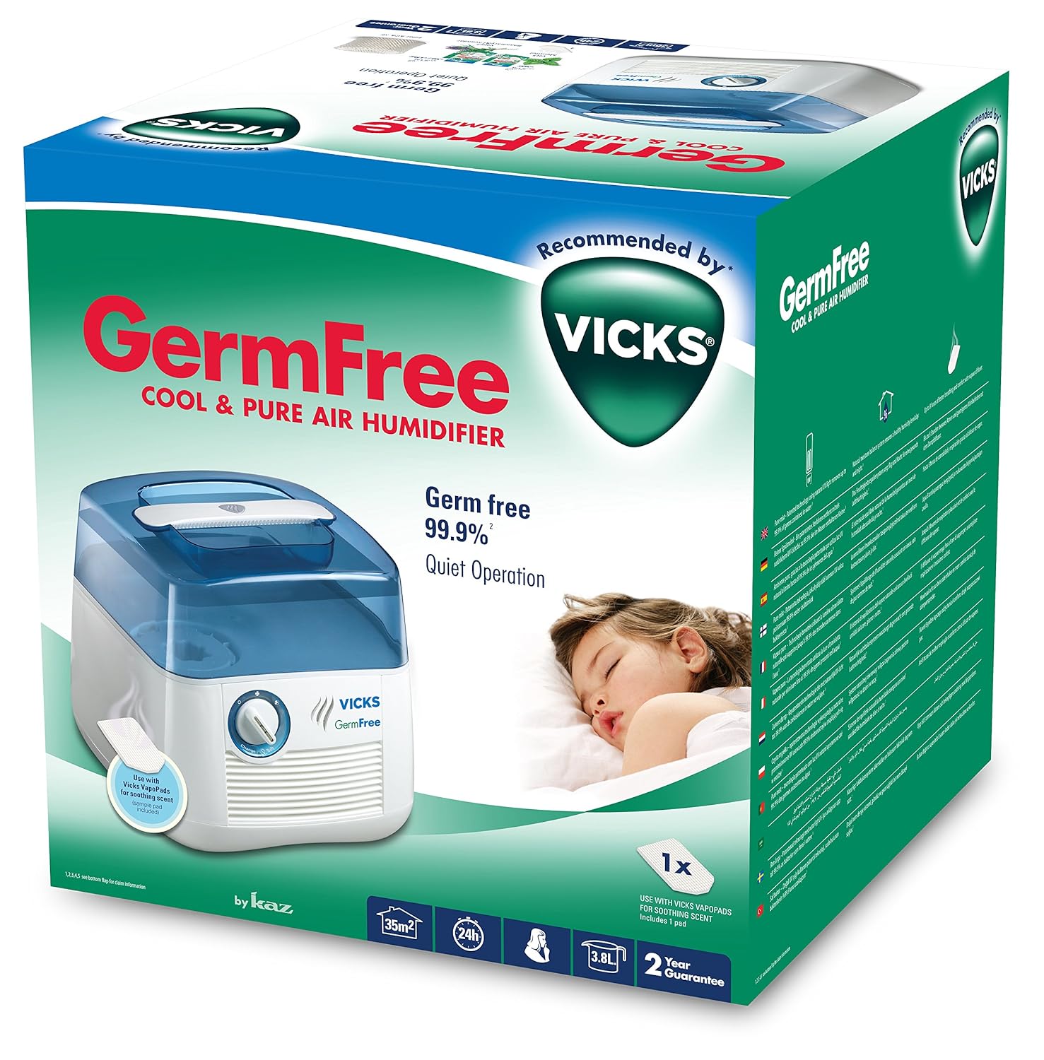 Vicks Paediatric Evaporative GermFree Humidifier V3900 eBay