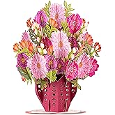 Paper Love HugePop 3D Love You Bouquet Pop Up Valentines Day Card, with Detachable Paper Flower Bouquet, For Valentine's Day, Birthday, Anniversary, Wedding, All Occasions - Jumbo 10" x 14" Cards - Includes Envelope and Note