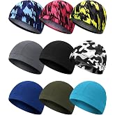 Jeere 9 Pcs Cooling Skull Cap Liner Sweat Wicking Cycling Cap for Men | Lightweight Helmet Liner for Men Women, Cycling Running Hats, Moisture Wicking Breathable, Outdoor Sports Beanie Caps