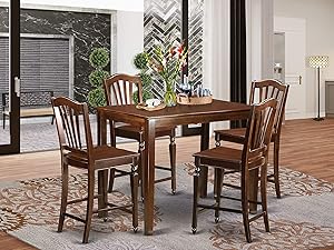 5 Pc counter height Table and chair set-pub Table and 4 Dining Chairs.