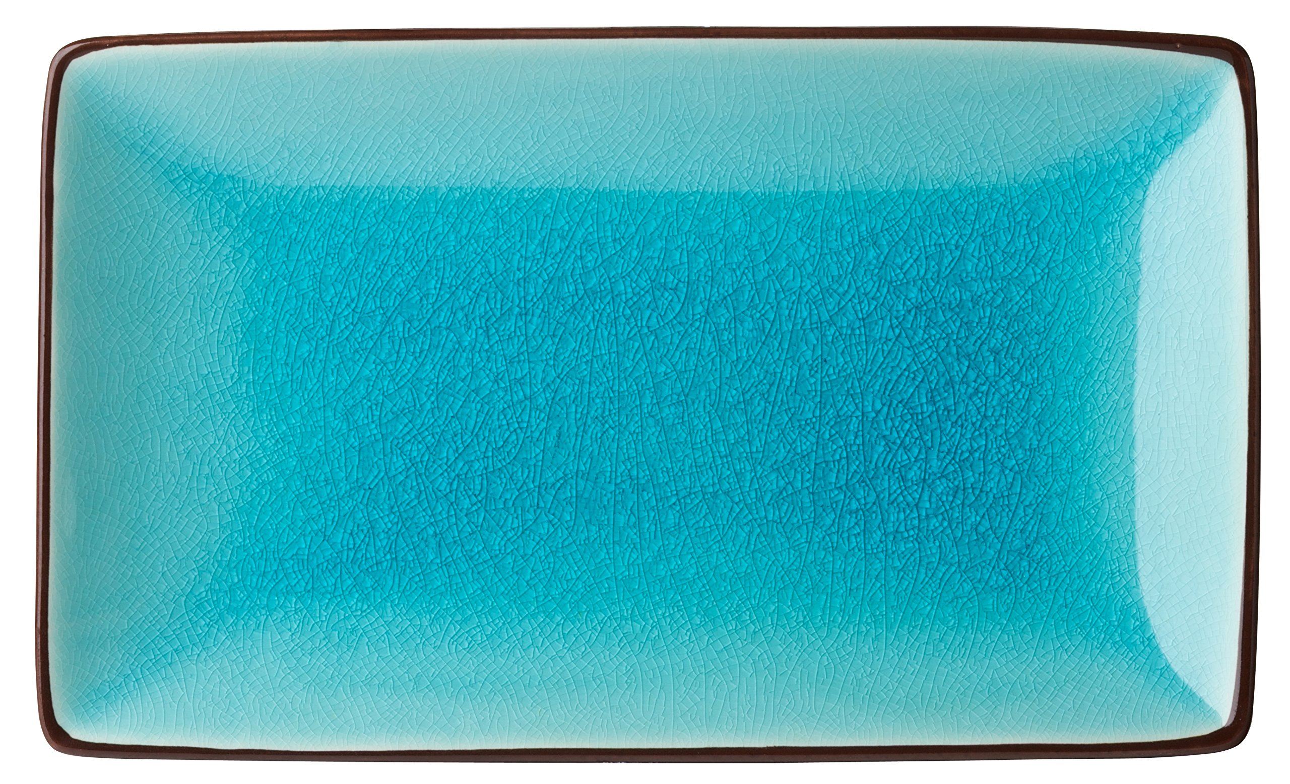 Utopia K90025 Soho Aqua Plate, Rectangular, 8.5" x 5.5", 21 cm x 14 cm (Pack of 6)