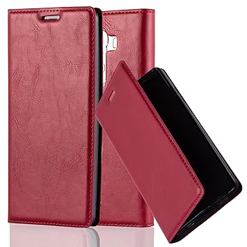 Cadorabo Hülle für LG G4 - Hülle in Apfel ROT – Handyhülle mit Magnetverschluss, Standfunktion und Kartenfach - Case Cover Sc
