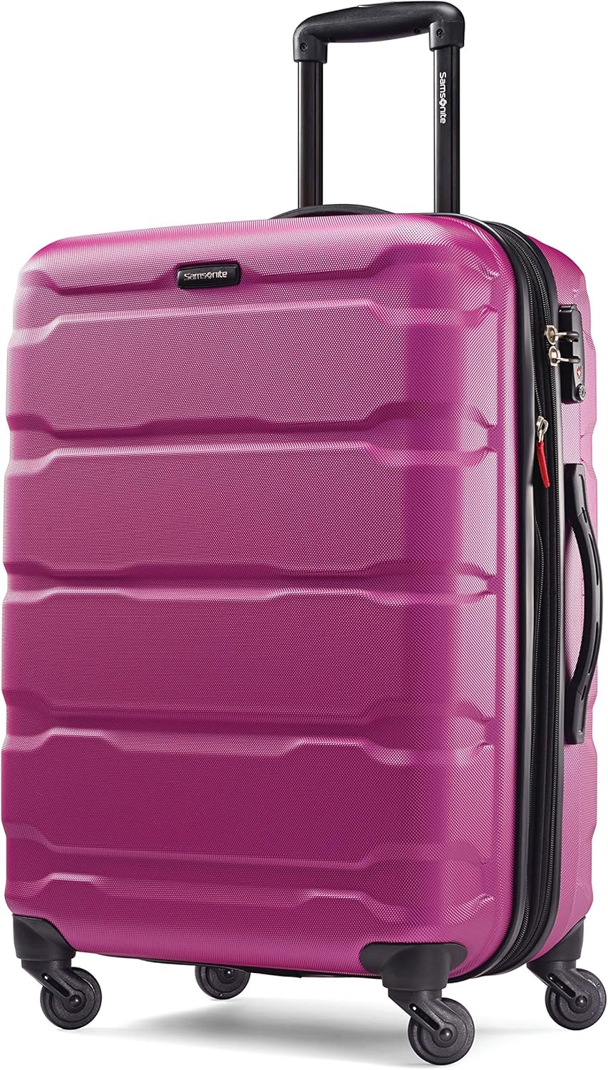 pink hard case luggage