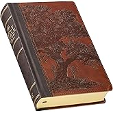 KJV Holy Bible, Giant Print Standard Size Red Letter Edition, Thumb Index Tabs & Ribbon Marker, King James Version, Vegan Leather, Brown, 14 pt. Type