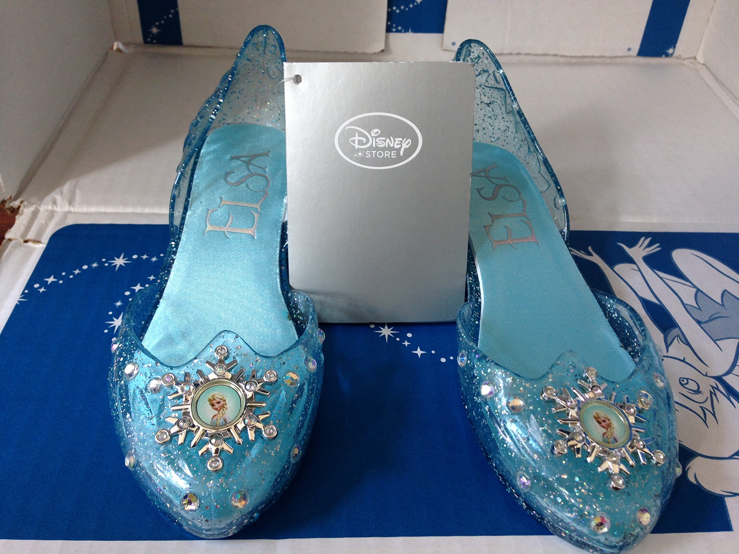 Disney Store Frozen Princess Elsa LightUp Shoes/Costume Slippers Size