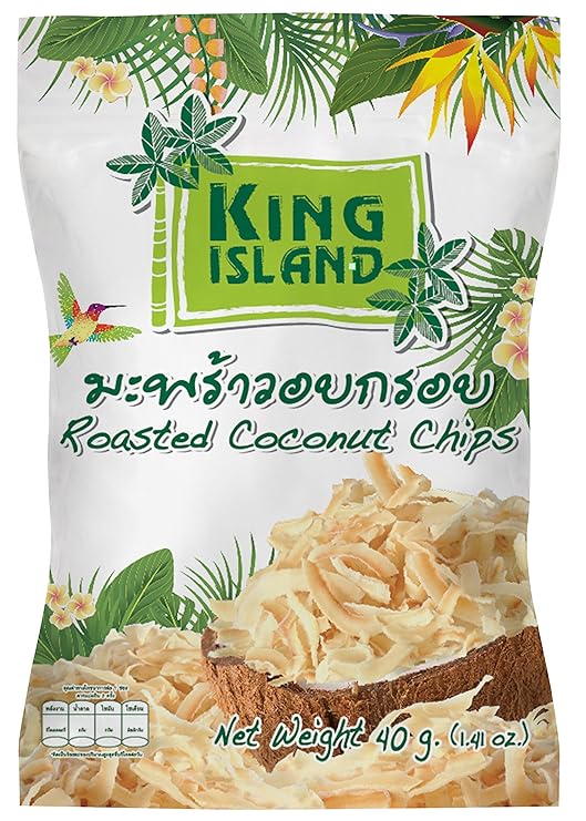King Island Roasted Coconut Chips 40 g, Healthy snack