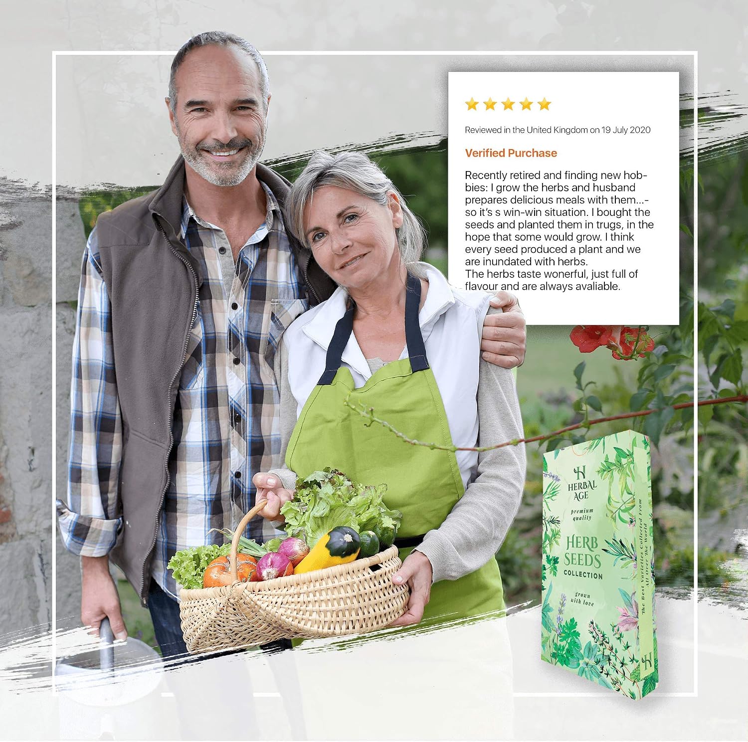 Herbal Age Grow Your Own Herb Garden Kit, 12 Herbs Plants, 8700 Herb Seed Box for Planting UK Salad Leaves, Basil Seeds, Mint - Image 5