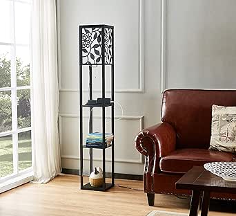 Amazon.com: Shelf Floor Lamp with USB Charging Ports ...