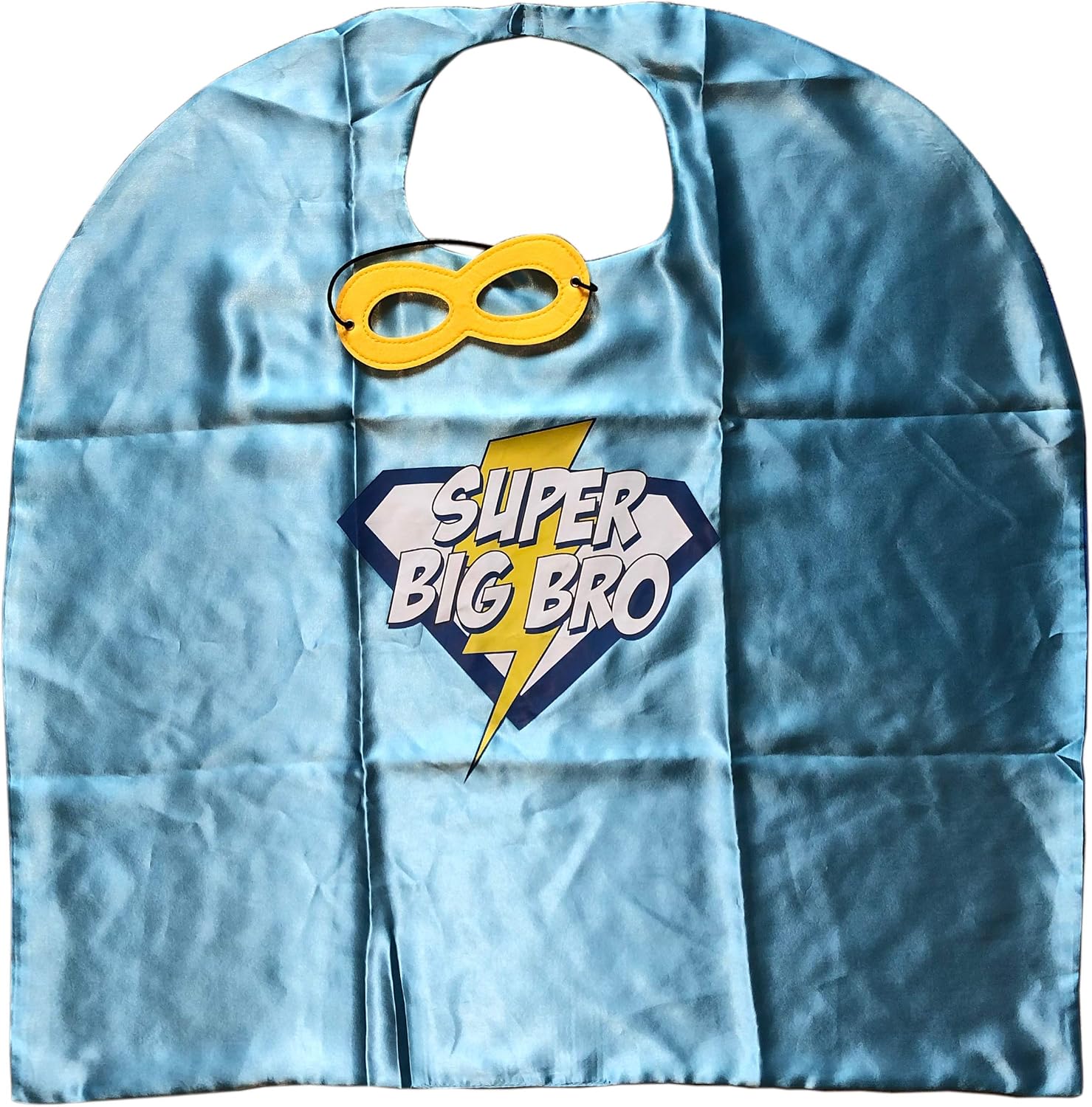 Sass Party & Gifts Sister/Brother Superhero Cape & Mask - New Sibling Gift - Super Big Sis & Super Big Bro (Blue & Yellow) - Image 3