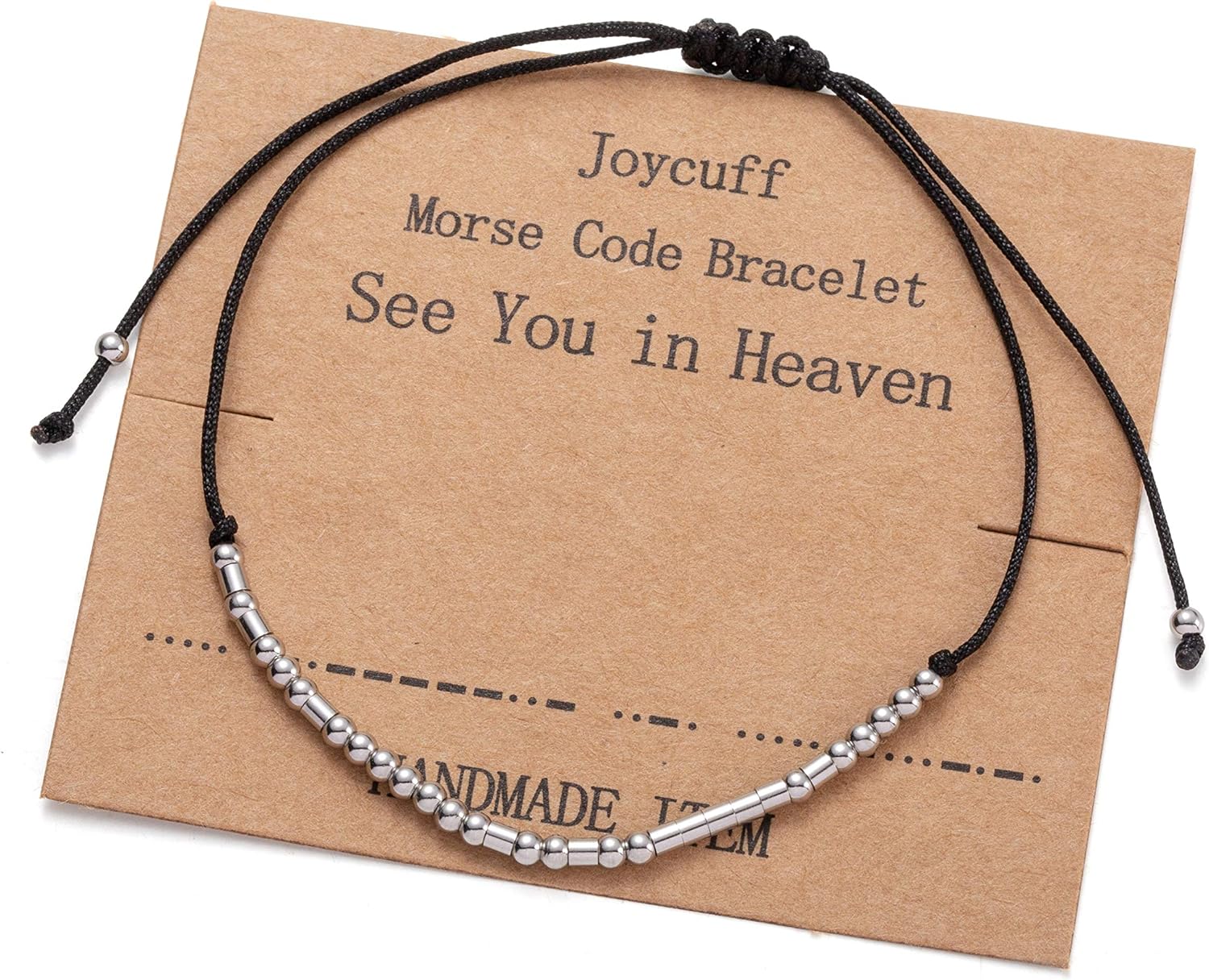 See You in Heaven Morse Code Bracelets for Women Teen Girls Memorial Gifts Loss of Loved One Mom Dad Sympathy Jewelry Remembrance Bracelet Fashion Trendy Silk Wrap Bracelet: Clothing