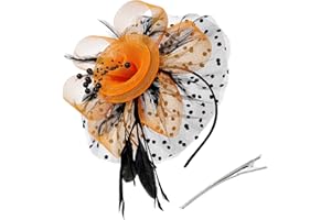Zando Fascinators for Women Tea Party Hat Kentucky Derby Hats Flower Mesh Feathers Headband Headwear Hair Clip for Girls