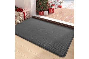 Color&Geometry Front Door Mat Indoor Entrance- Dirt Trapper, Absorbent, Non Slip, Washable Doormat, 24"x36" Indoor Door Mat Charcoal Entrance Rugs 2x3 Indoor Rugs for Entryway