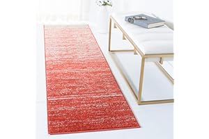 SAFAVIEH Adirondack Collection Runner Rug - 2'2" x 9', Orange & Grey, Modern Ombre Design, Non-Shedding & Easy Care, Ideal for High Traffic Areas in Living Room, Bedroom (ADR113P)