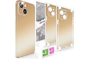 BRONOSKINZ 2Pcs Skin Wrap Compatible for iPhone 15 – Slim Decal Vinyl Protective Film for Sides & Back – Sleek Fit, Premium L