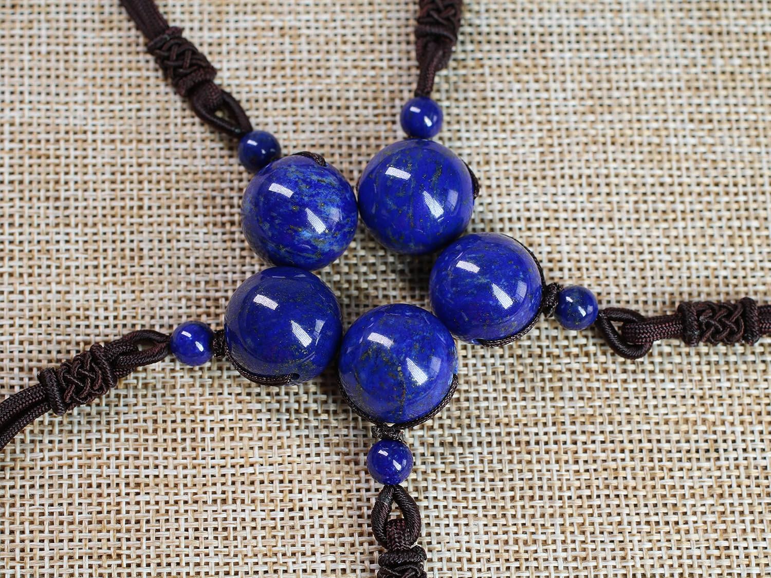 COAI Lapis Lazuli Gems Necklace, Blue Stone Necklace for Women Men, 16mm + 6mm, 5.91-10.83 inches - Image 3
