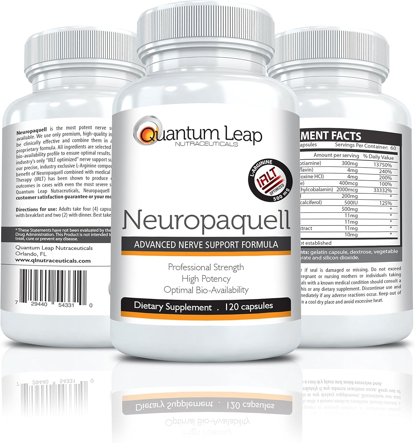 Clinical Strength Neuropathy Pain Relief. Advanced Nerve Support Formula. 120 capsules: Health & Personal Care