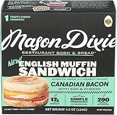 MASON DIXIE BISCUIT CO English Muffin Sandwich with Canadian Bacon, Egg & Cheese, 4.3 OZ