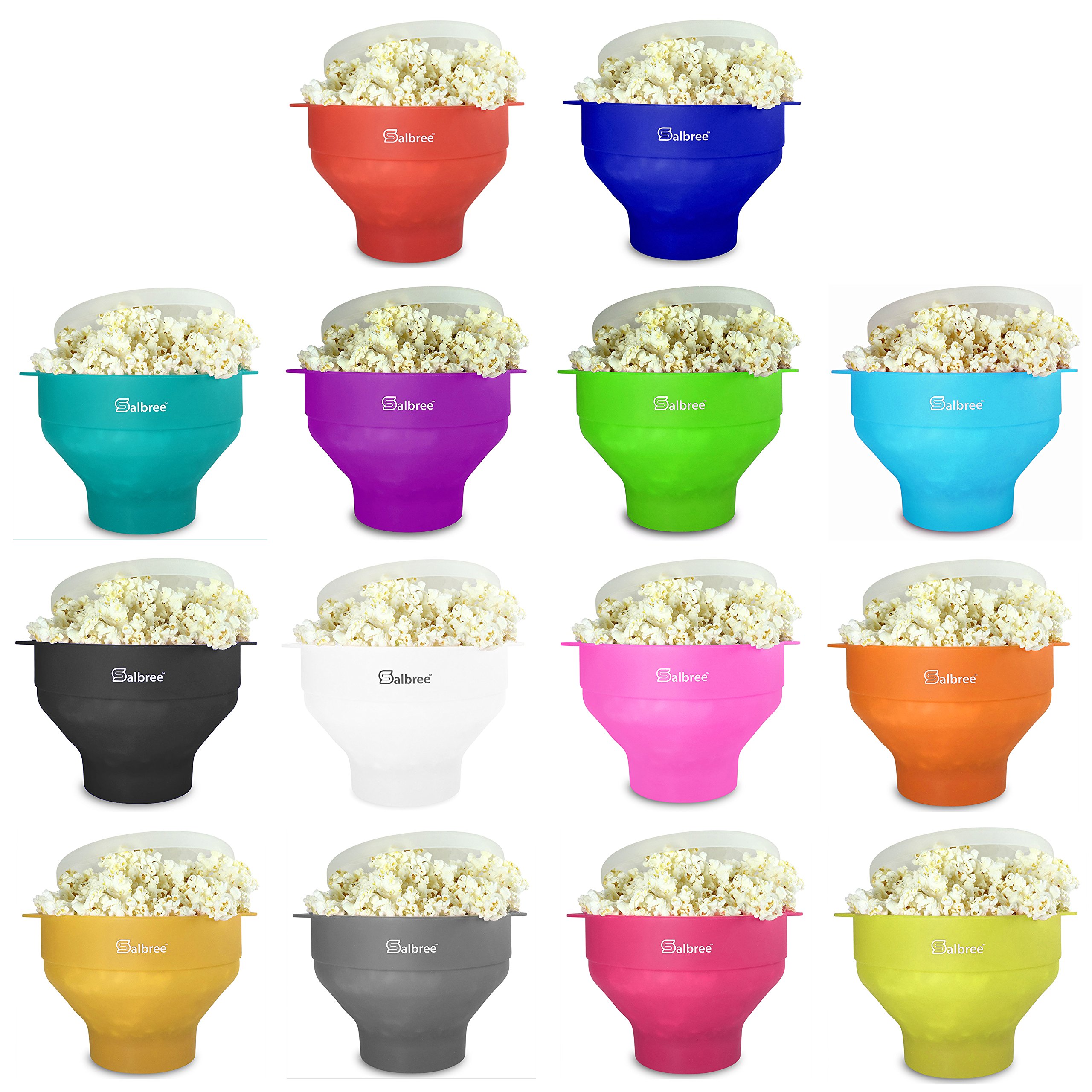 The Original Salbree Microwave Popcorn Popper with Lid, Silicone