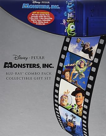 Amazon Com Monsters Inc Disney Pixar Limited Edition Gift Set Includes 2 Disc Blu Ray 1 Disc Dvd 1 Disc Disneyfile Digital Copy Collectible Book Sticker Book And Litho Set Movies Tv