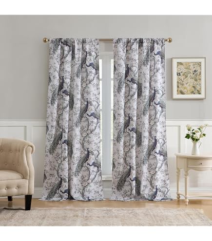 Amazon.com: Laura Ashley Belvedere Window Curtains, Two 38