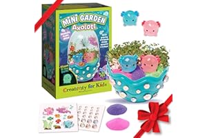 Creativity for Kids Mini Garden: Axolotl Terrarium - STEM Science Kit for Kids, Axolotl Arts and Crafts, Gifts Holiday Stocking Stuffers and DIY Girls Toys (Age 6+)