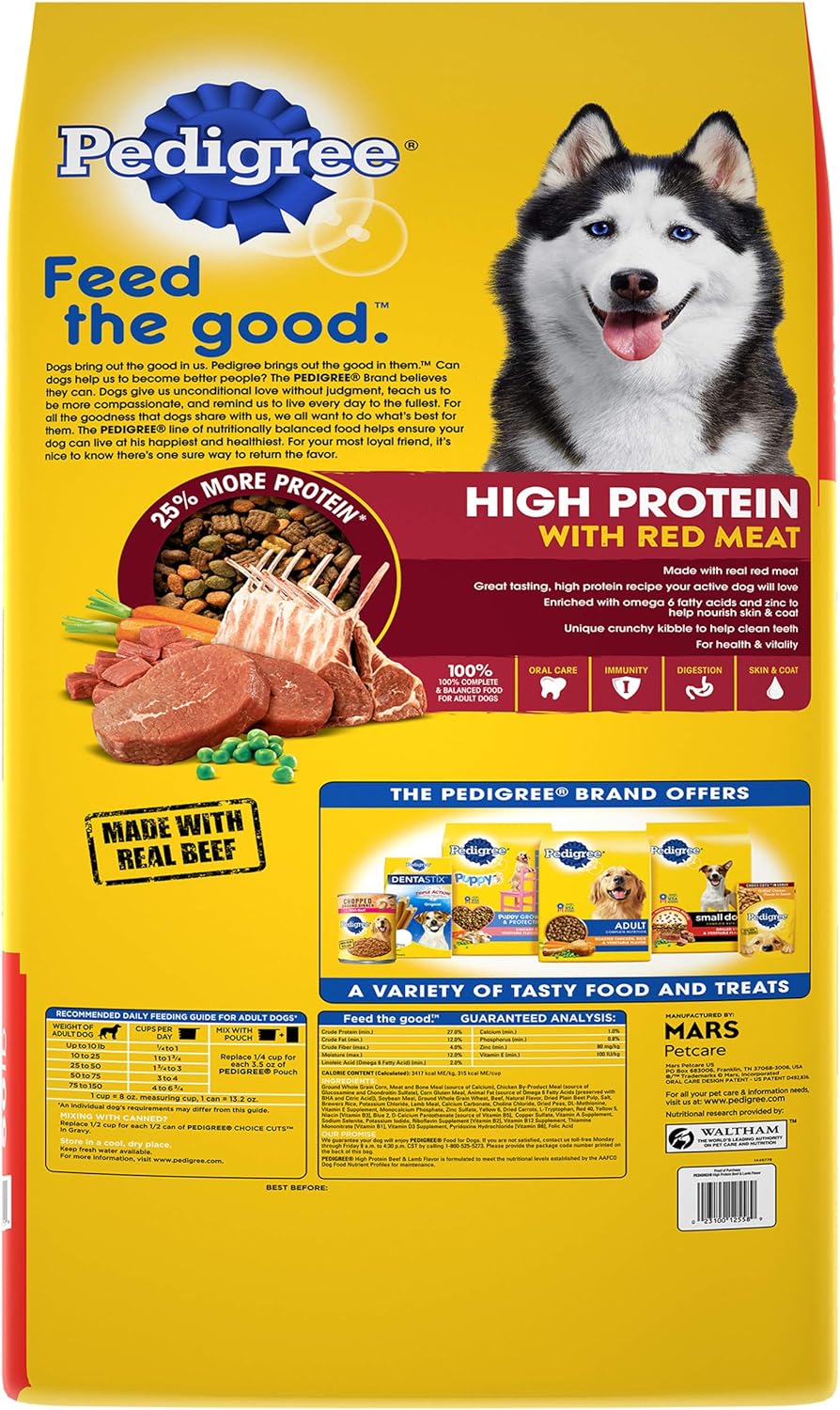 pedigree high protein dog food 50 lbs