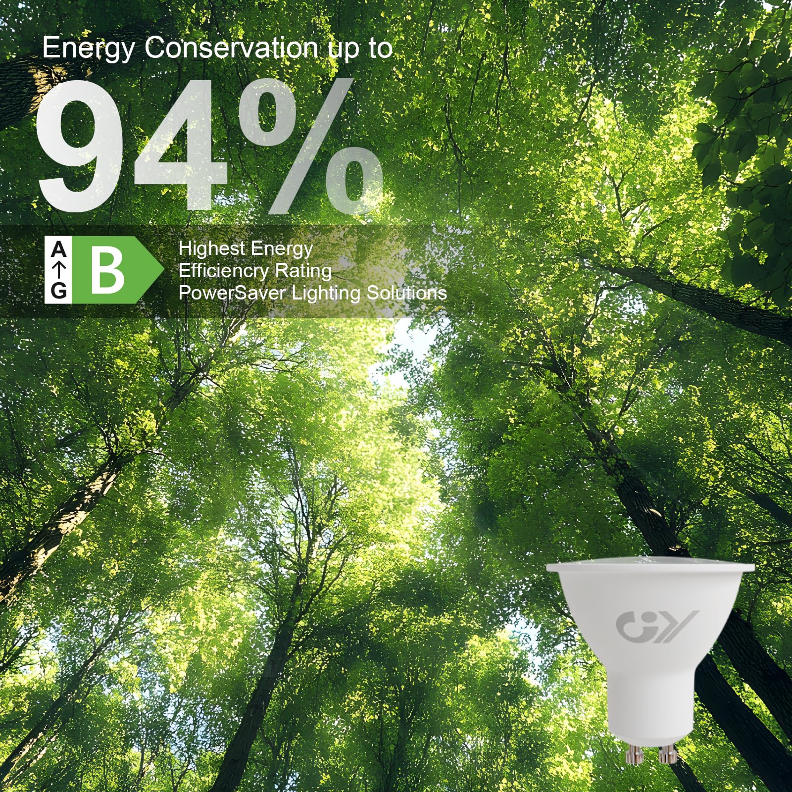 GY GU10 LED Warmweiss Lampe 4.9W 780 Lumen 3000K Warmweiß Glühbirnen,80W lampe ersetzt,Abstrahlwinkel 120° Leuchtmittel,Nicht Dimmbar Energiesparlampe,10er-Pack (Energieeffizienzklasse B) 7