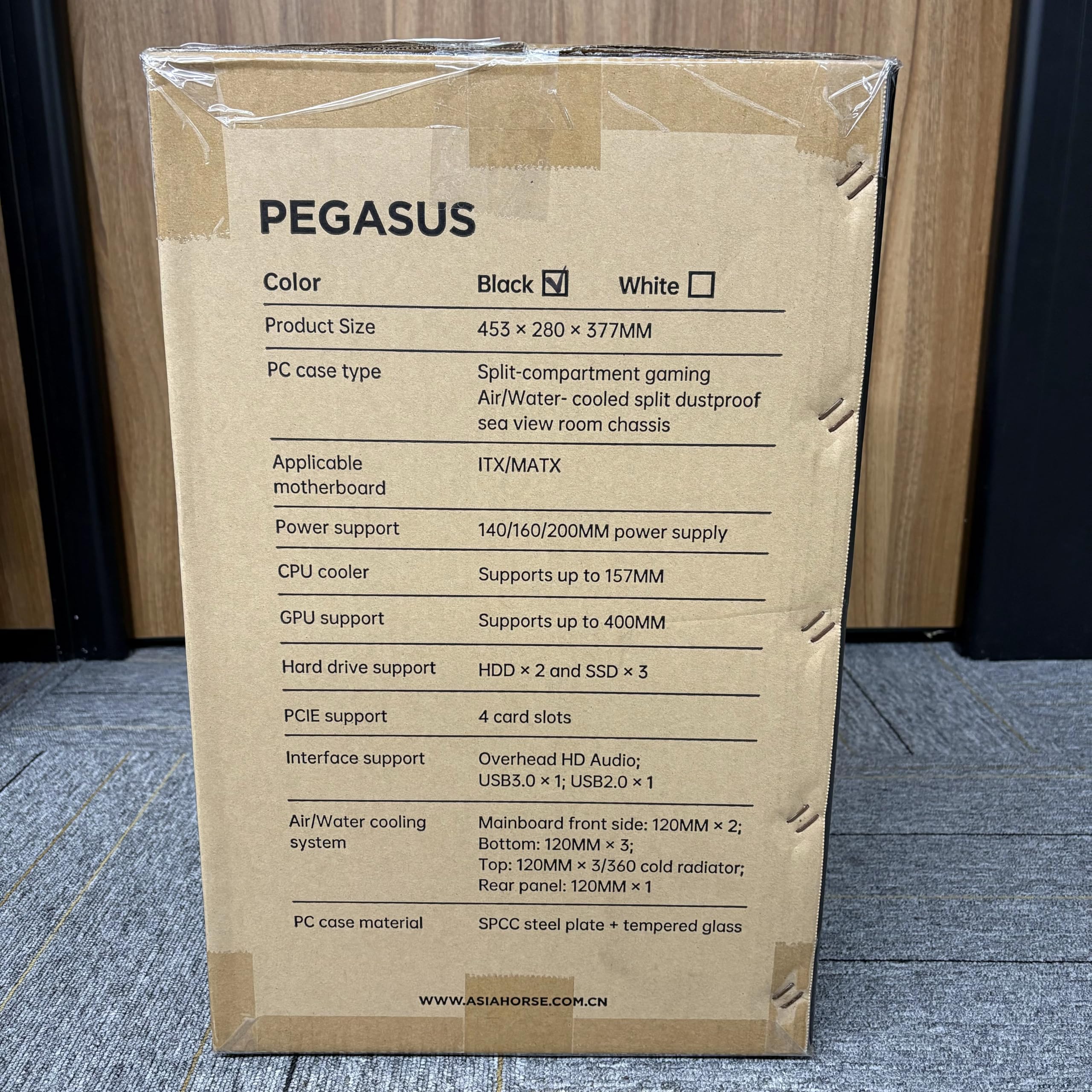 AsiaHorse Pegasus Micro ATX PC Case Dual Chamber 270° Full View Tempered Glass Huge Space MATX Gaming PC Case-360mm Radiator, RTX 40 Compatible, High Airflow Full-Tower MATX Computer Cases-White