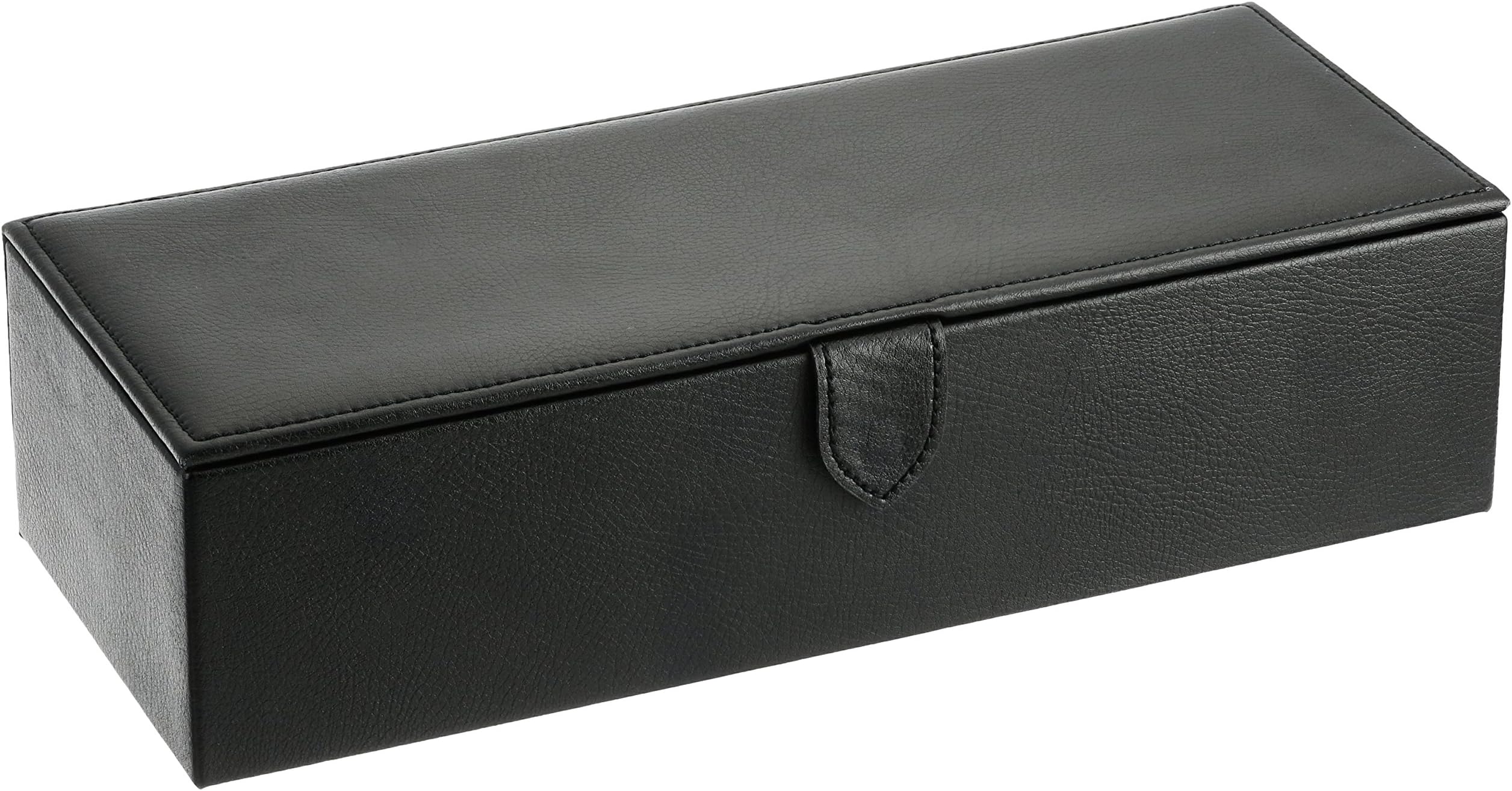 Wolf 305528 Blake 5 Piece Watch Box, Black Pebble