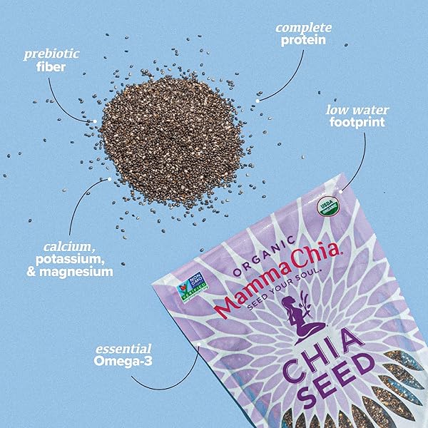 MAMMA CHIA ORGANIC CHIA SEEDS, BLACK, 12 OUNCE (PACK OF 1)