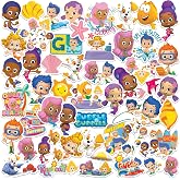 Bubble Guppies 50 Sticker Pack &ndash; Waterproof Vinyl Decals | Officially Licensed Bubble Guppies Stickers &ndash; Great for Water Bottles, Skateboards, Luggage, Laptops, Bumpers &amp; Cars